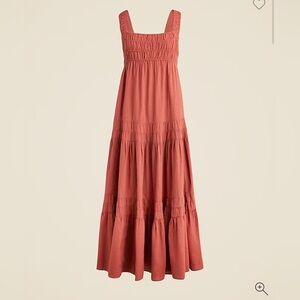 J. Crew Airy gauze tiered maxi dress